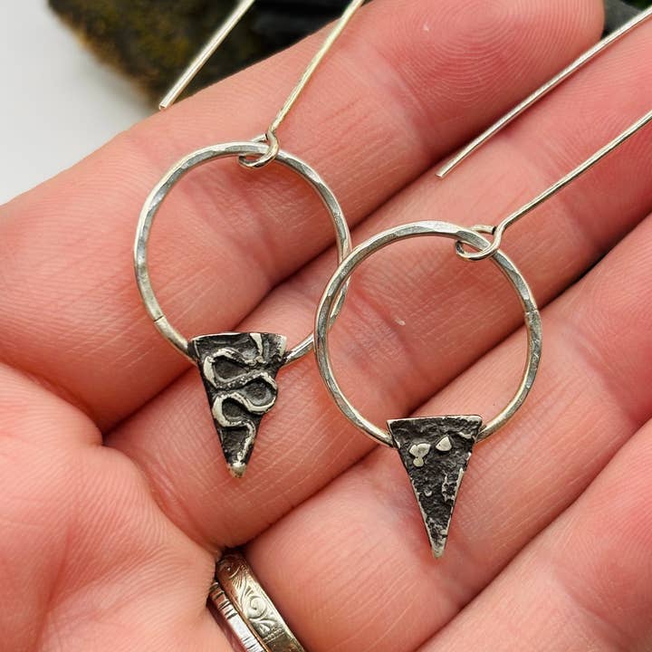 Rachel Renee Jewelry - Wholesale Dangle Earrings - ASTRID Reticulated Spiked Hoops1