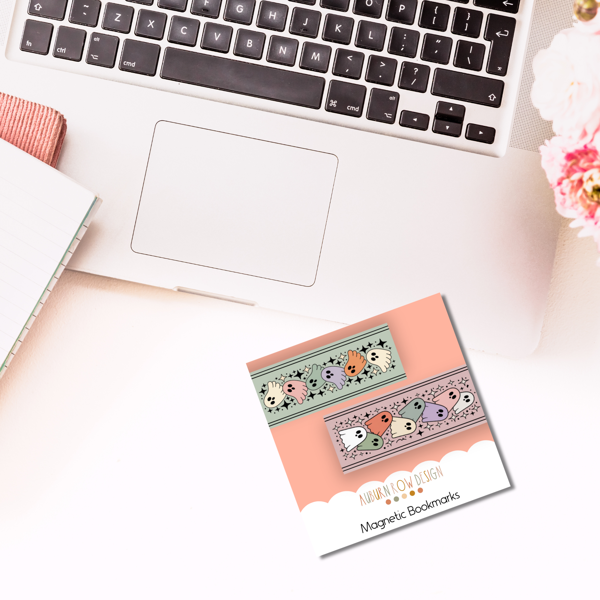 Auburn Row Design - Wholesale Bookmark - Pastel Ghost Magnetic Bookmark Set7