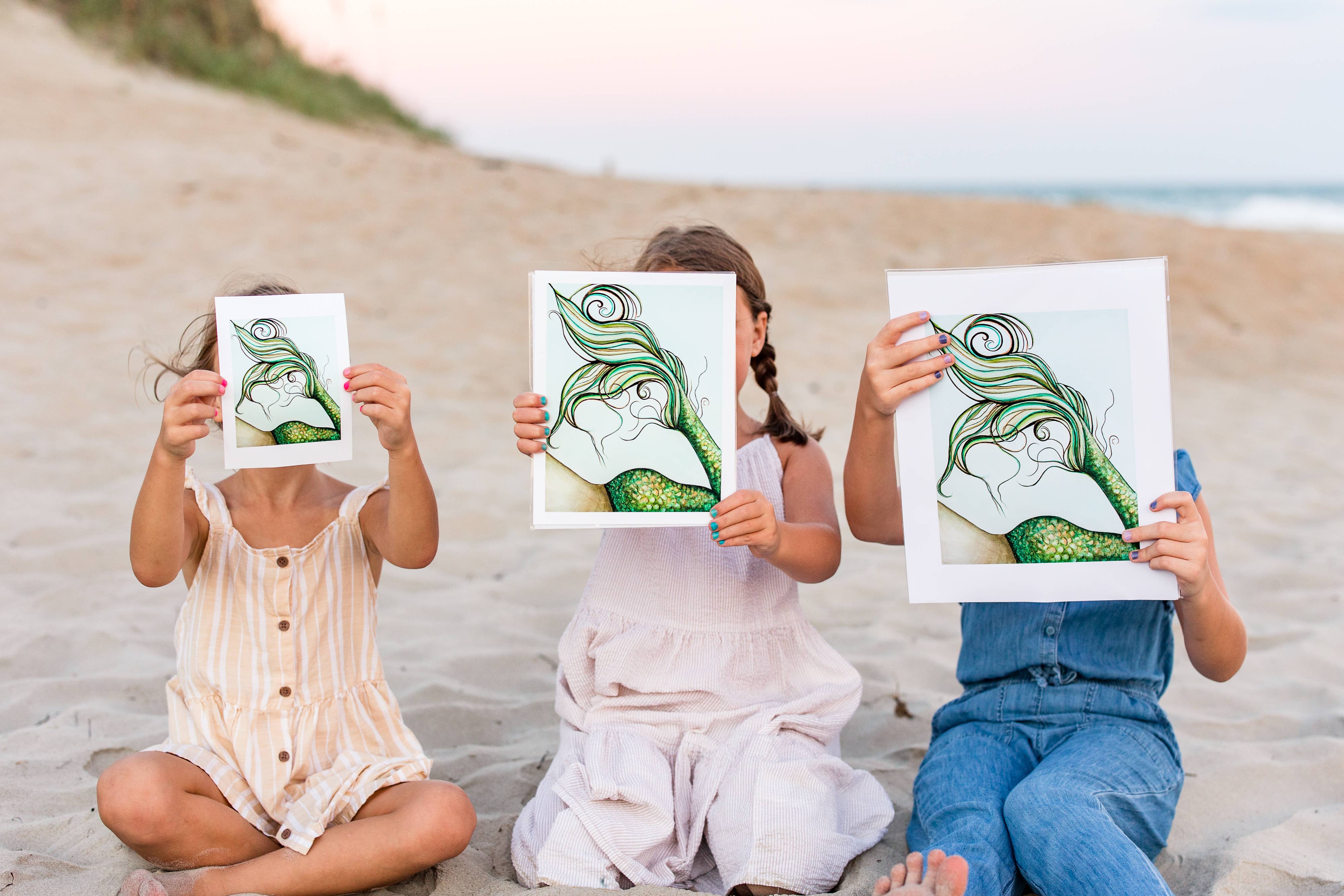 Angel Fritz Studio - Wholesale Art Print - FLIRTY - Giclee Mermaid Art Print5