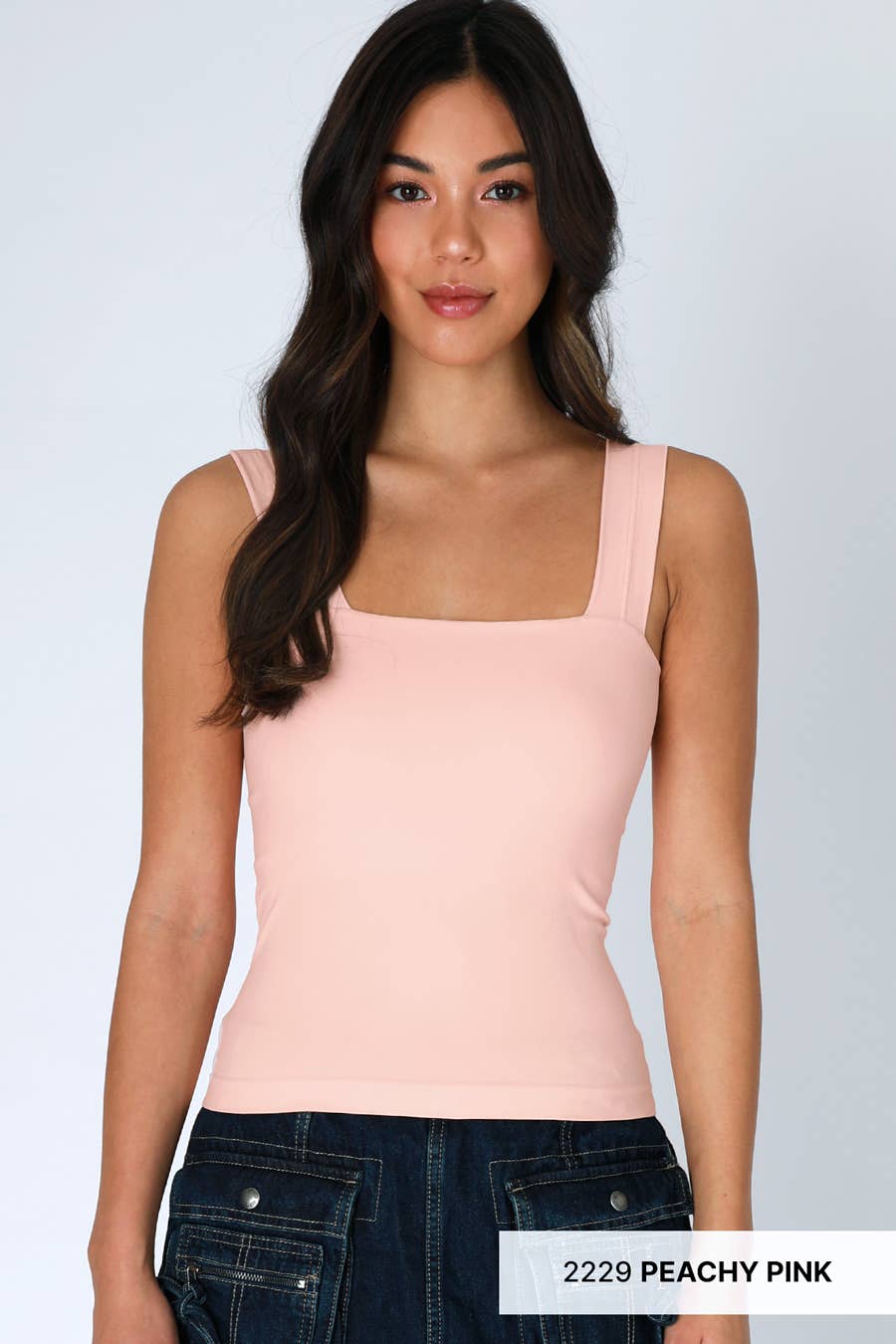 NIKIBIKI - Wholesale Tank Top - Women's - NS8409- Clean Line Square Tank2