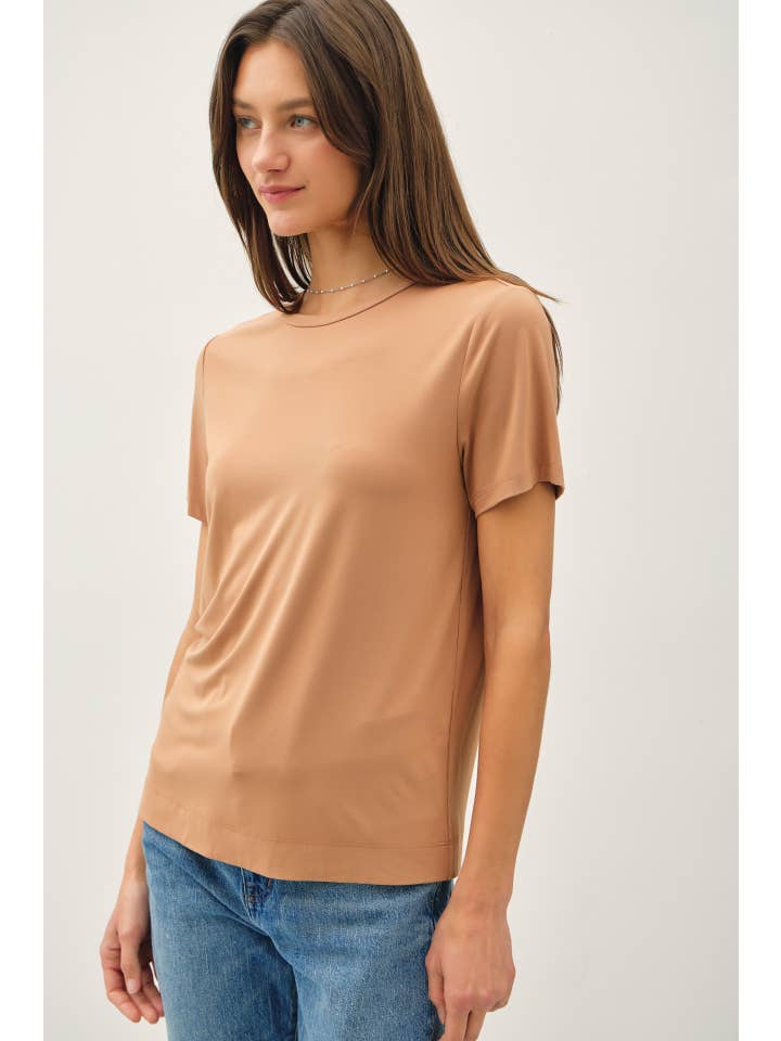 Be Cool - Wholesale T-Shirt - Women's - BAMBOO/MODAL BASIC ROUND NECK SHORT SLEEVE T-SHIRT