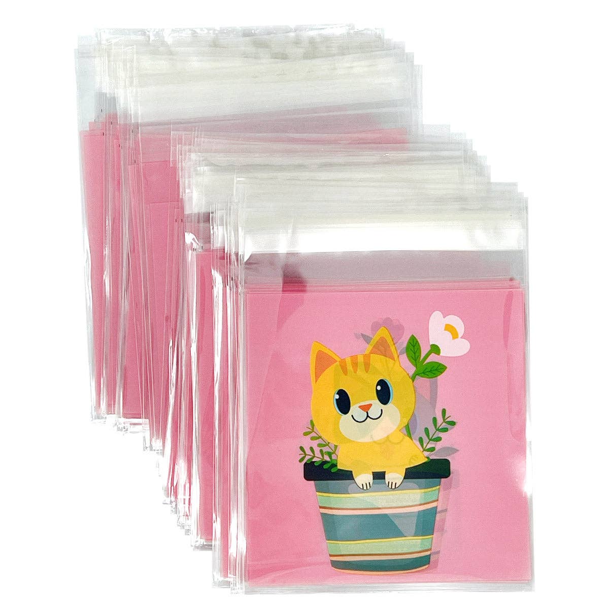 Wrapables.com - Wholesale Food Storage Wrap/Bag - Wrapables Transparent Self-Adhesive 4" x 4" Candy Cookie Bag51