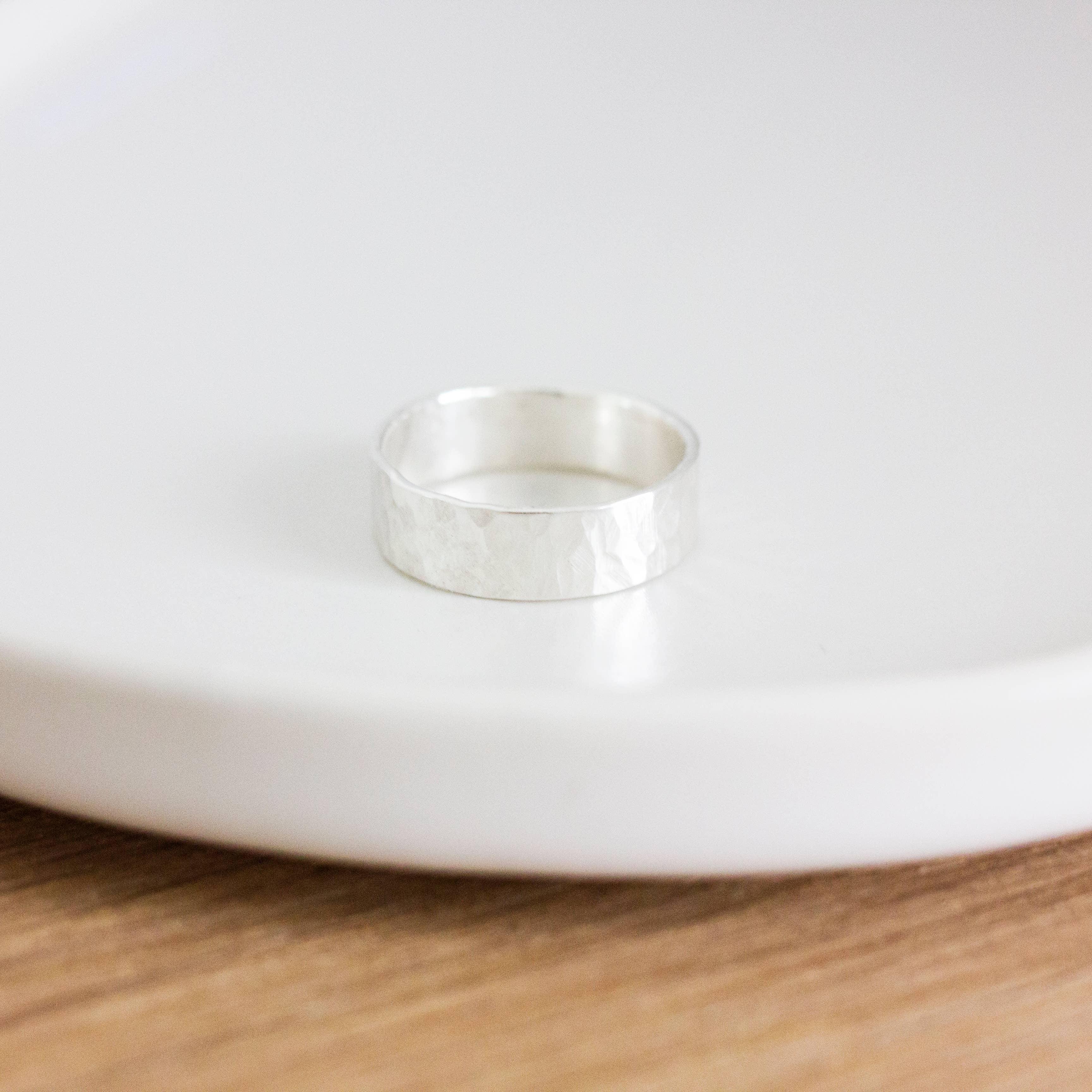 Fawn And Rose - Wholesale Band/Stacked Ring - Hammered Band Ring6