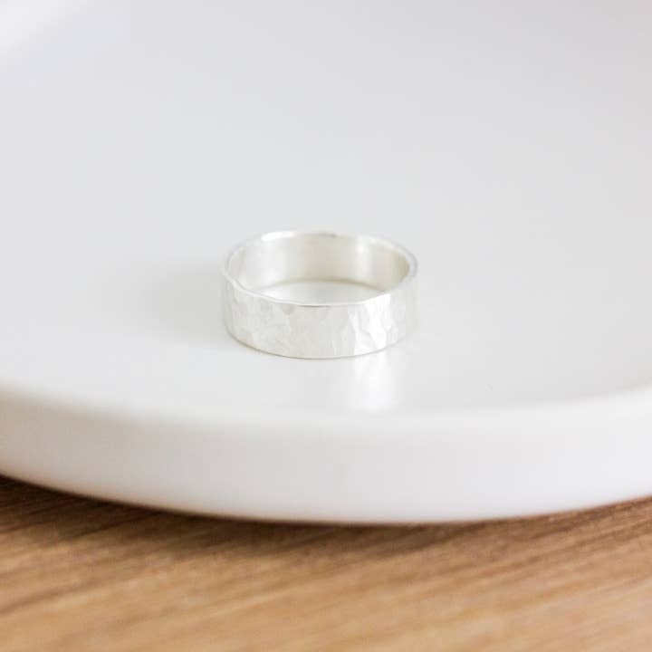 Fawn And Rose - Wholesale Band/Stacked Ring - Hammered Band Ring6