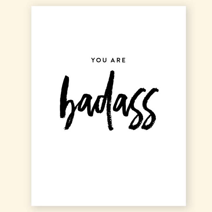 Grußkarte „Du bist Badass' für den Großhandel von Studio G