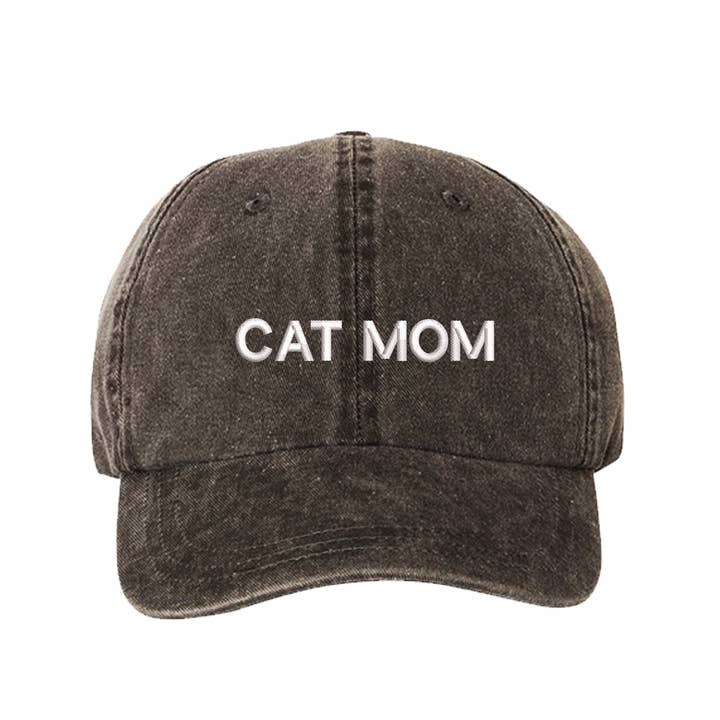 DSY Lifestyle - Wholesale Baseball Cap - Women's - Cat Mom Washed Unisex Baseball Hat