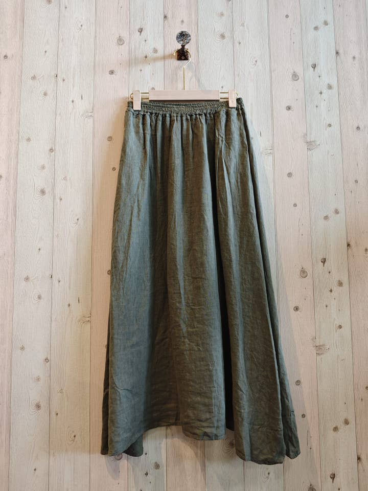Linen & More - Wholesale Skirt - Women's - REF 1369 100% LINEN SKIRT2