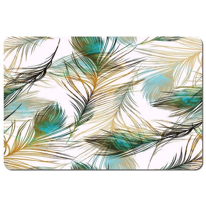 Imprints peacock feathers (Placemat) for wholesale by Benjamin Tate Design