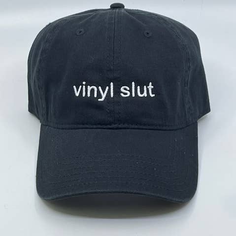 Vinyl Slut Embroidered Hat Black for wholesale by Standard Goods