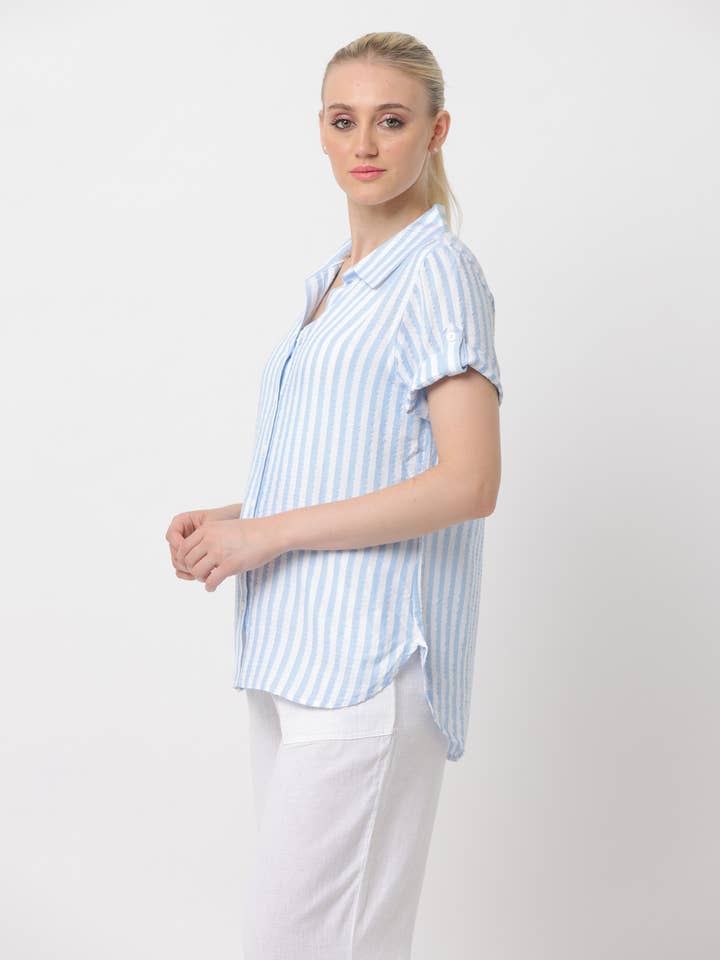 TD4169 S/S Bluse für den Großhandel von Dash Clothing Inc.
