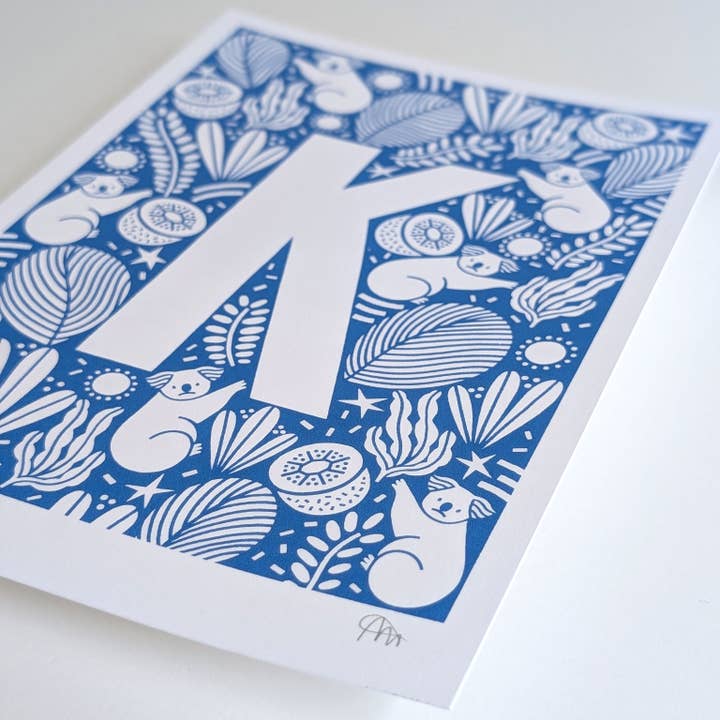 Bokstav K Screentryck för wholesale av Laurie Hastings