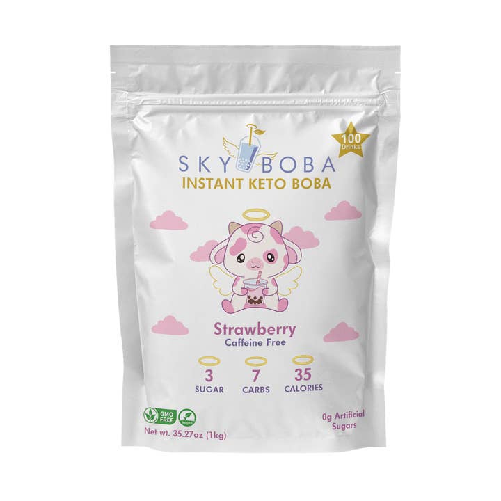 Keto Aardbeien Melkthee (50 porties per zak) voor wholesale door Sky Boba