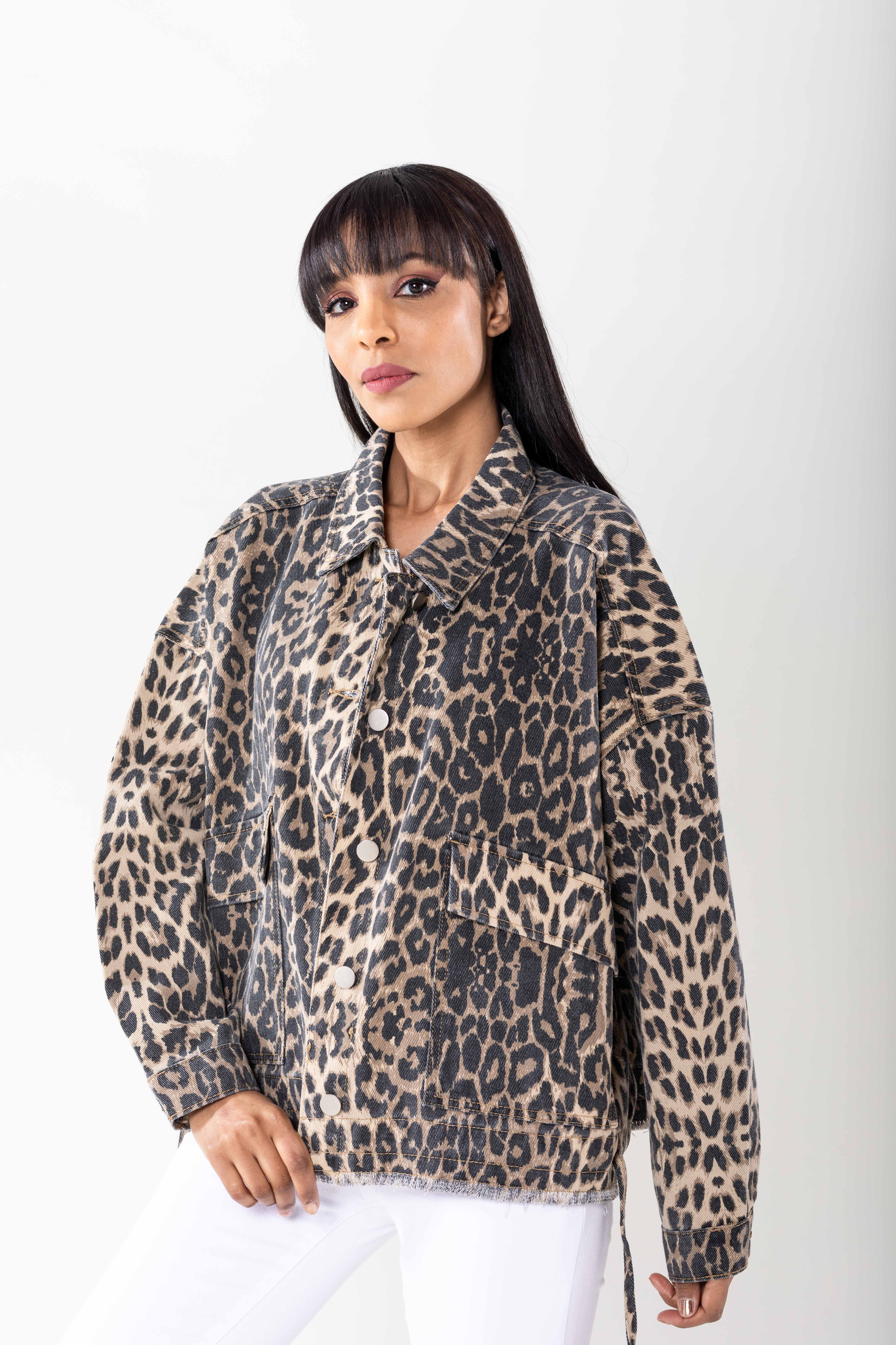 Nina Carter – Casaco de ganga - Mulher por atacado – Casaco de ganga oversized Nina Carter bolsos grandes S56252