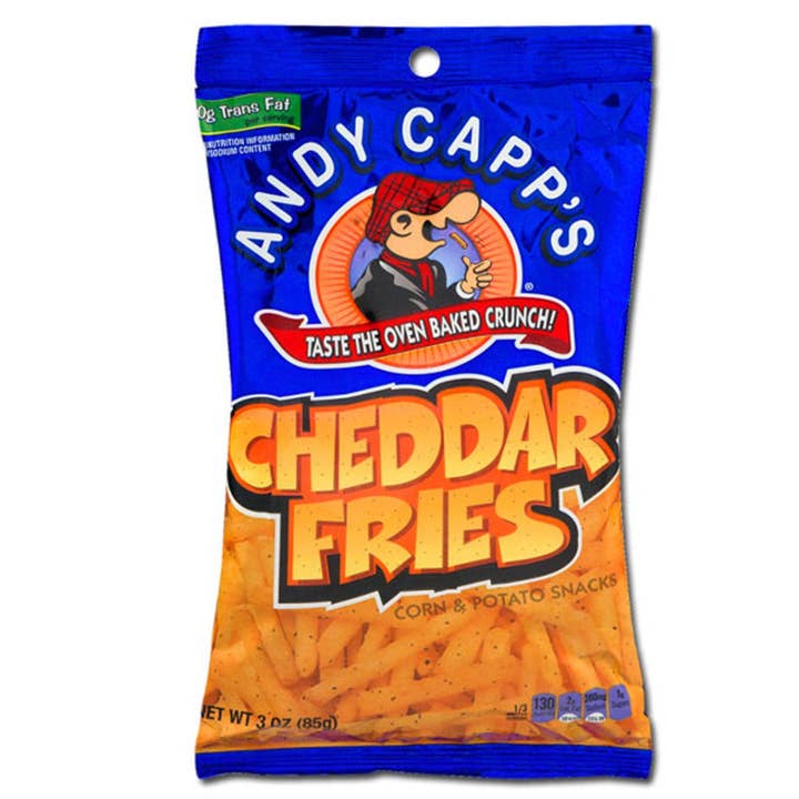 Andy Capp's Cheddar Fries 3oz - 12ct for wholesale by I Got Your Candy