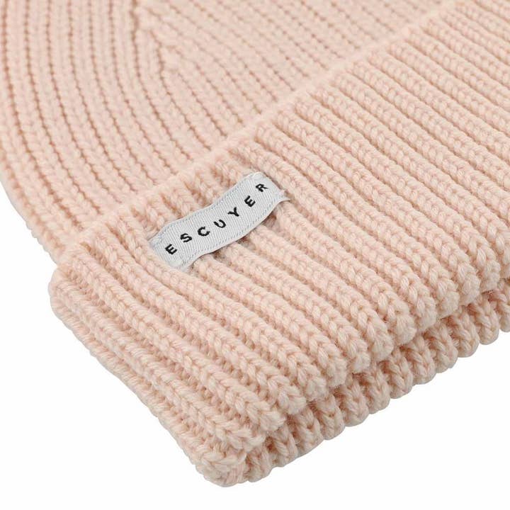 ESCUYER - Wholesale Beanie - Unisex - Ribbed Merino Beanie / Pink1