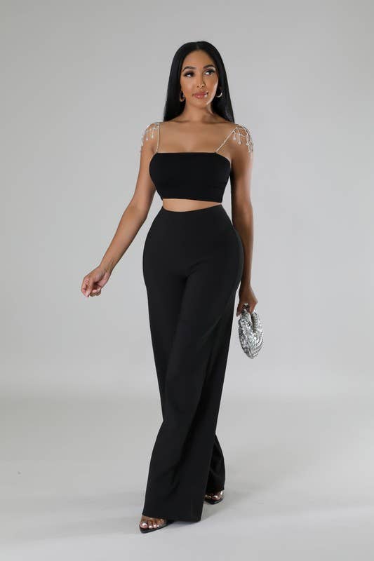 5besties inc – Engroshandel Bluse - Dame – Crop top med kædebånd4