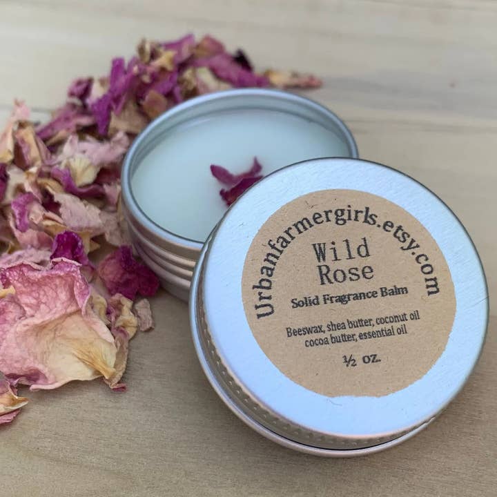 Wild Rose Solid Fragrance Balm for wholesale by Urbanfarmergirls