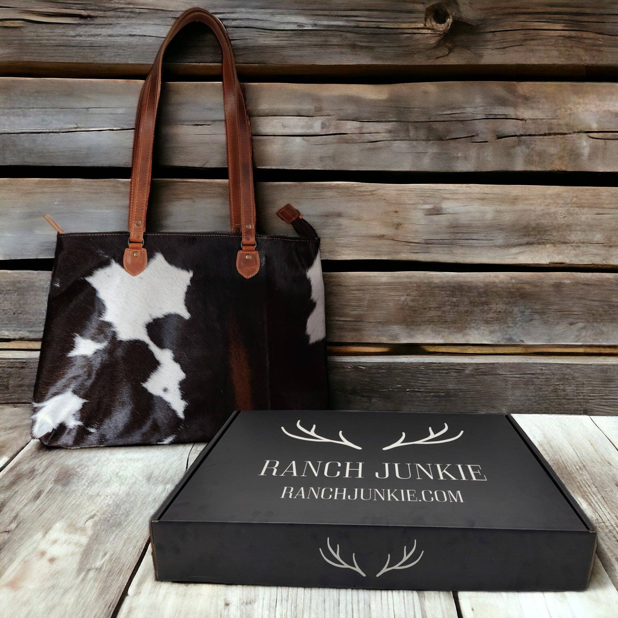 Ranch Junkie - Wholesale Tote Bag - Women's - Genuine Cowhide Large Tote Highlands Black Cowhide Tote8