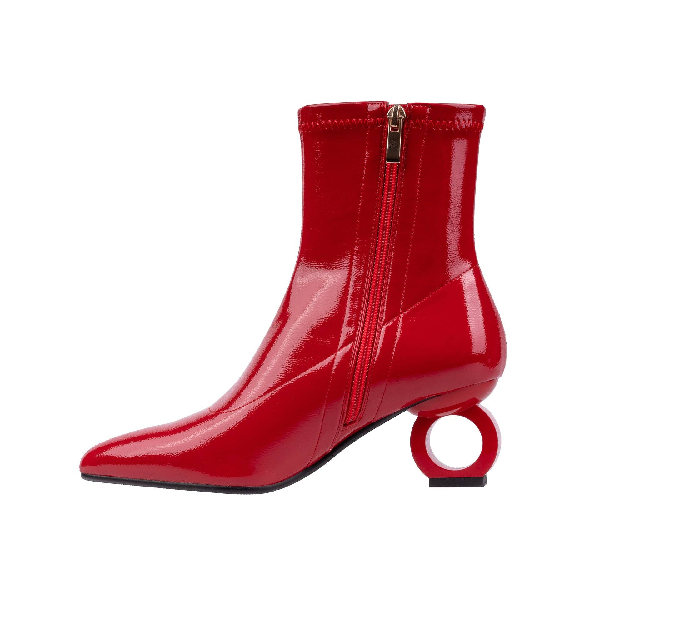 LADY COUTURE – Botins - Mulher por atacado – Botinha de salto metálico com círculo metálico Ninety Union GREECE2