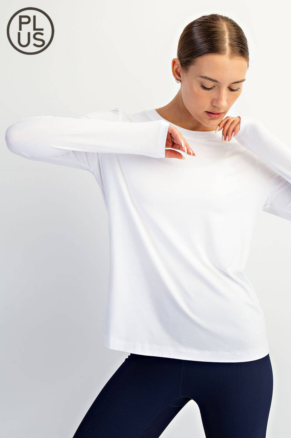 Rae Mode - Wholesale Lounge Top - Women's - PLUS SIZE VISCOSE MODAL LONG SLEEVE TOP11