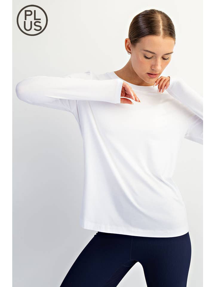 Rae Mode - Wholesale Lounge Top - Women's - PLUS SIZE VISCOSE MODAL LONG SLEEVE TOP11