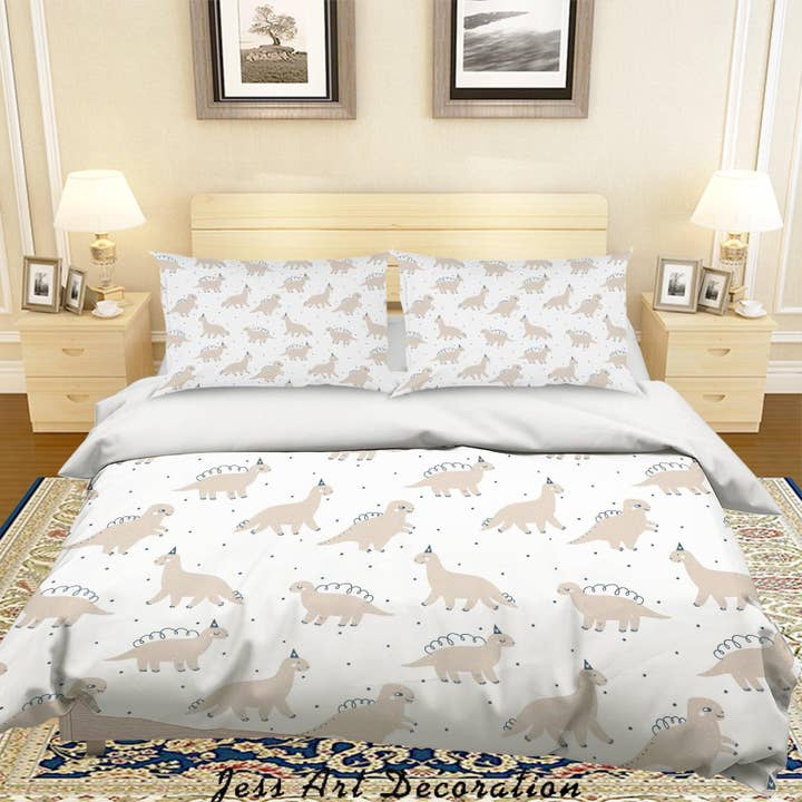Jess Art Decoration - Wholesale Bedding Set - 3D Cartoon Dinosaur Quilt Cover Set Bedding Set Duvet Cover Pillowcases SF291