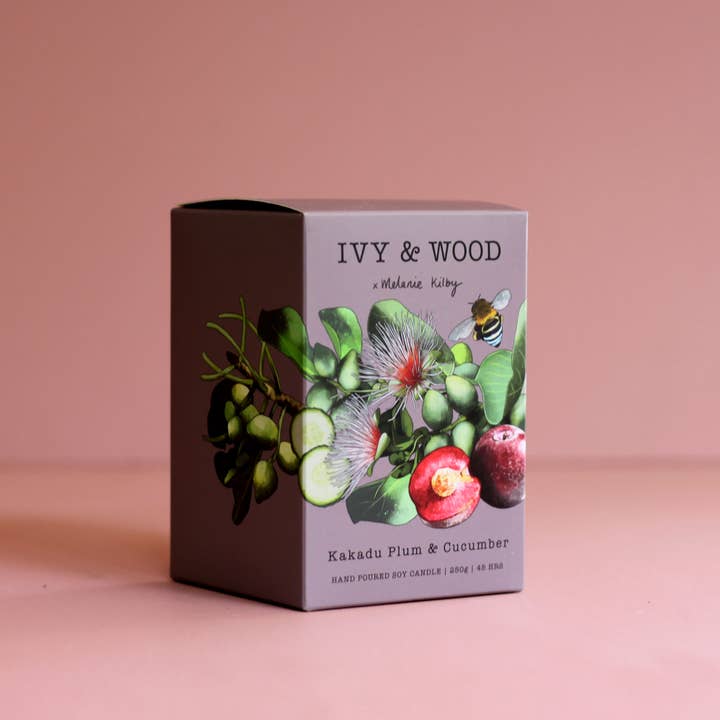 Ivy & Wood - Wholesale Jar/filled candle - Australiana: Kakadu Plum & Cucumber Soy Candle2