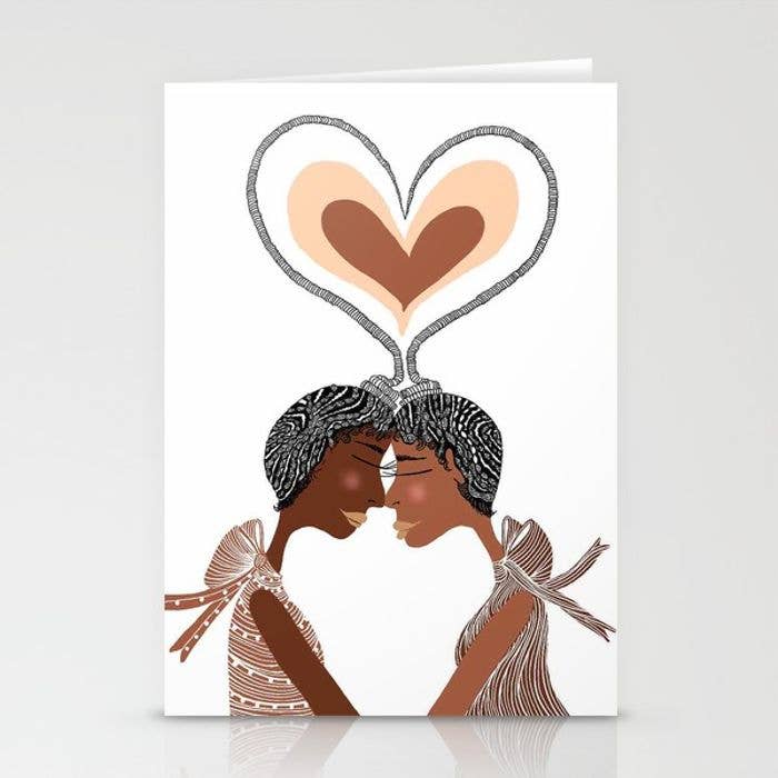 Love Braids - Grußkarte für den Großhandel von Lovely Earthlings