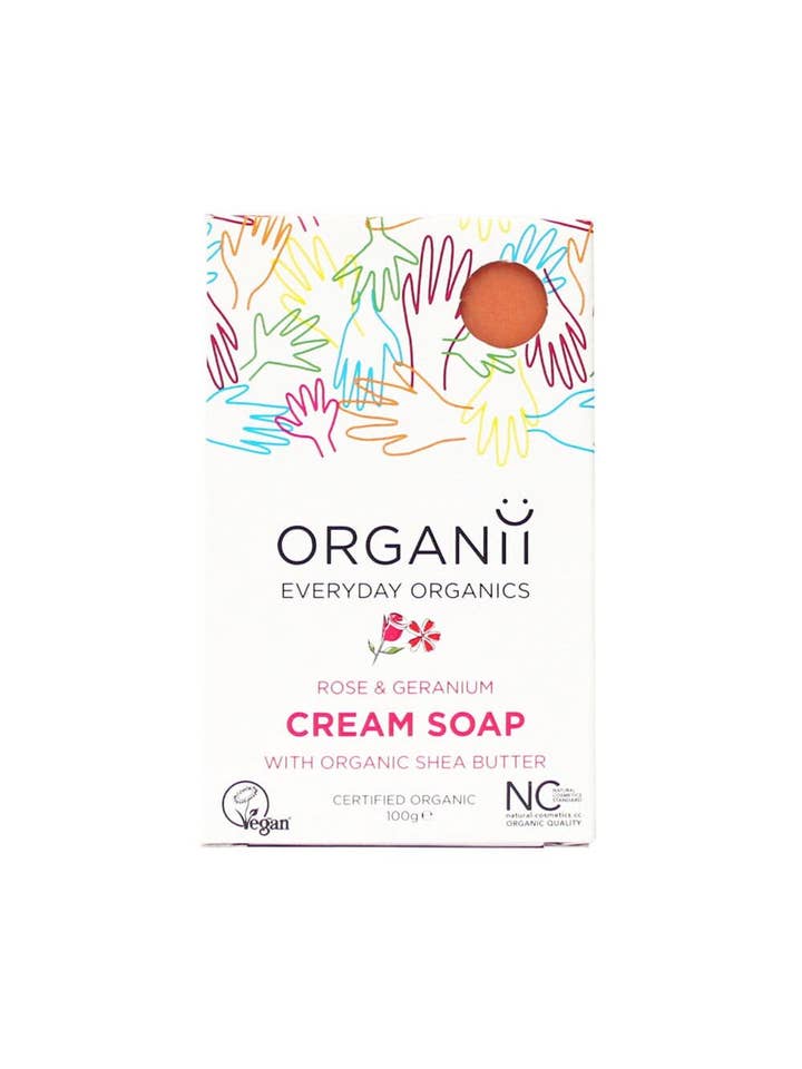 Rose & Geranium Cream Soap for wholesale by ORGANii
