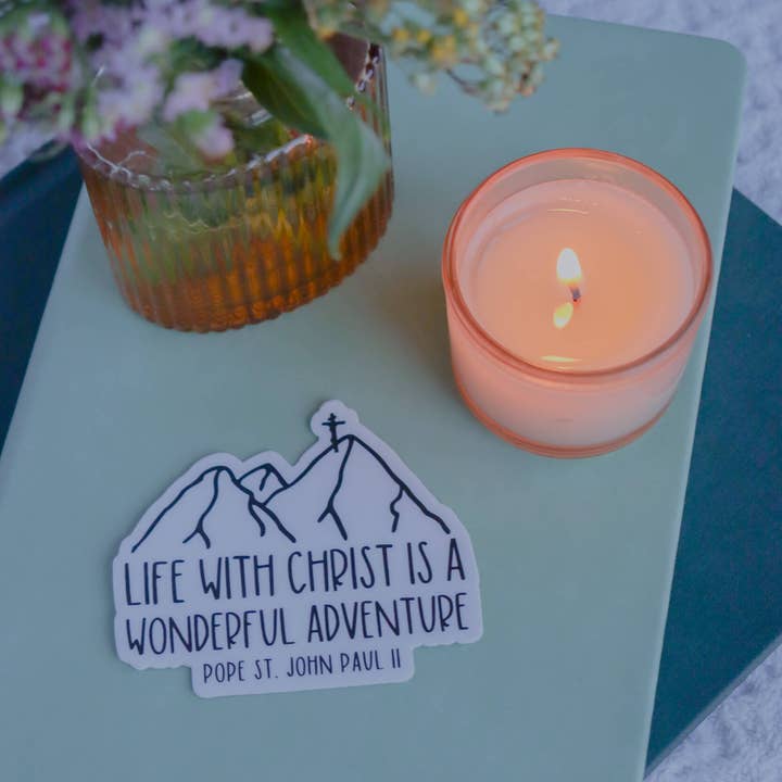 Saint Clare and Francis - Wholesale Sticker - Life With Christ Sticker - MANUSCRIPT1