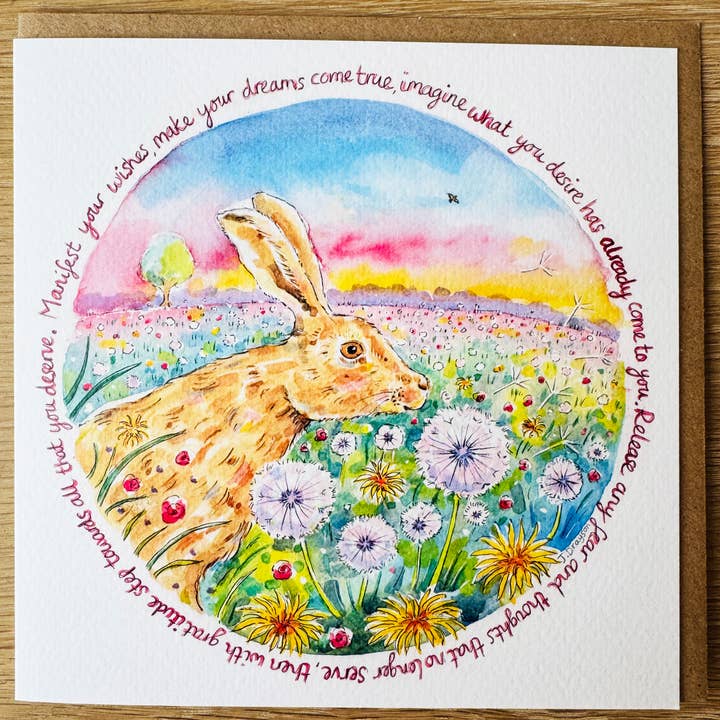 Manifest Your Dreams Nature Art Card by Janine Drayson for wholesale by Janine Drayson