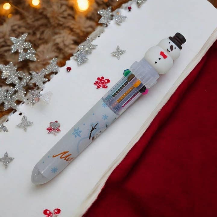 The Bling Barn - Wholesale Pen - Christmas Holiday 8 Color Click Writing Pens4