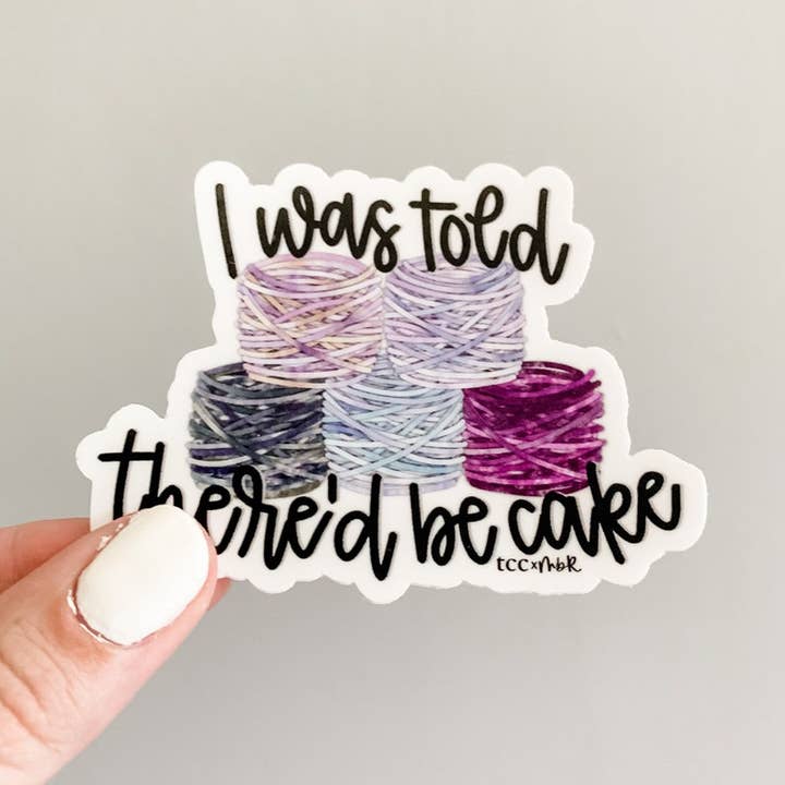 Lemon Press Studio - Wholesale Sticker - Cake yarnie vinyl sticker