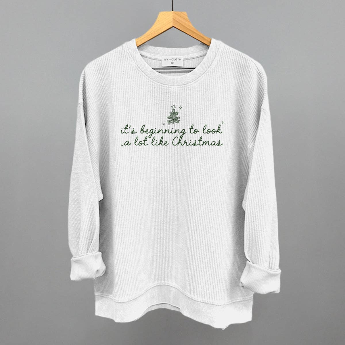 Ivy + Cloth - Wholesale Graphic Sweatshirt - Women's - It's Beginning To Look A Lot Like Christmas (Green)7