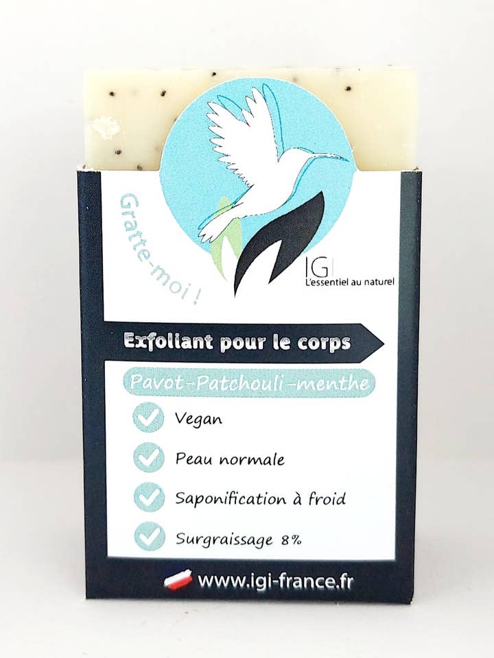 Scratch-moi exfoliating body soap for wholesale by Igi L'essentiel au naturel
