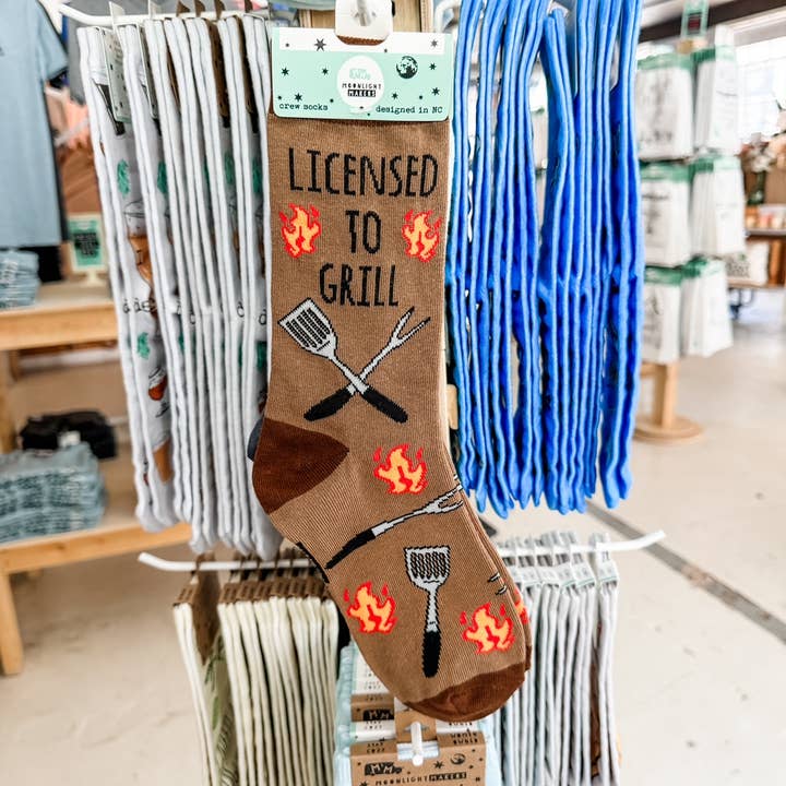 Moonlight Makers - Wholesale Socks – Unisex - Licensed to Grill - Funny Unisex Socks - Father's Day, Gift9