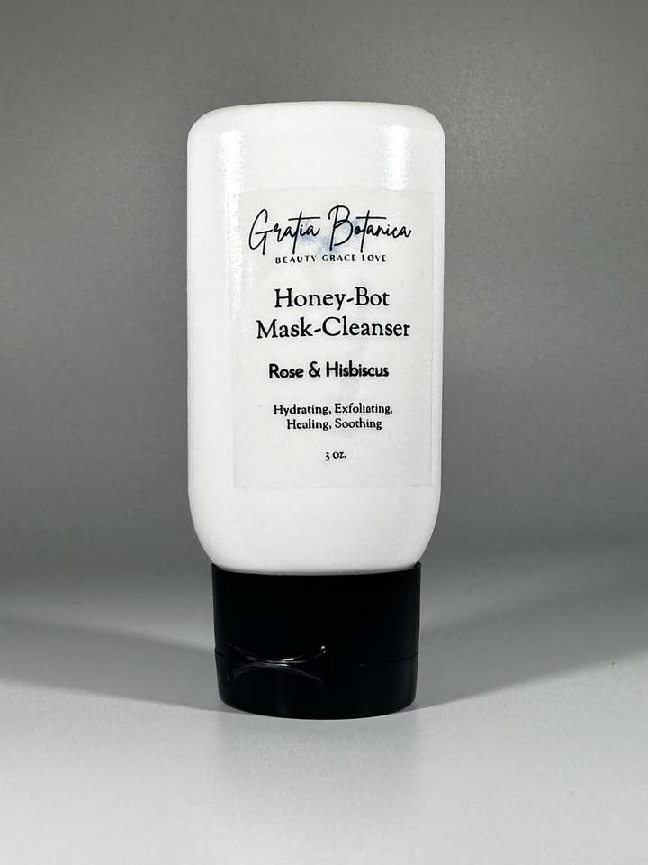 Honey-Bot Mask/Cleanser - Rose & Hibiscus for wholesale by Gratia Botanica