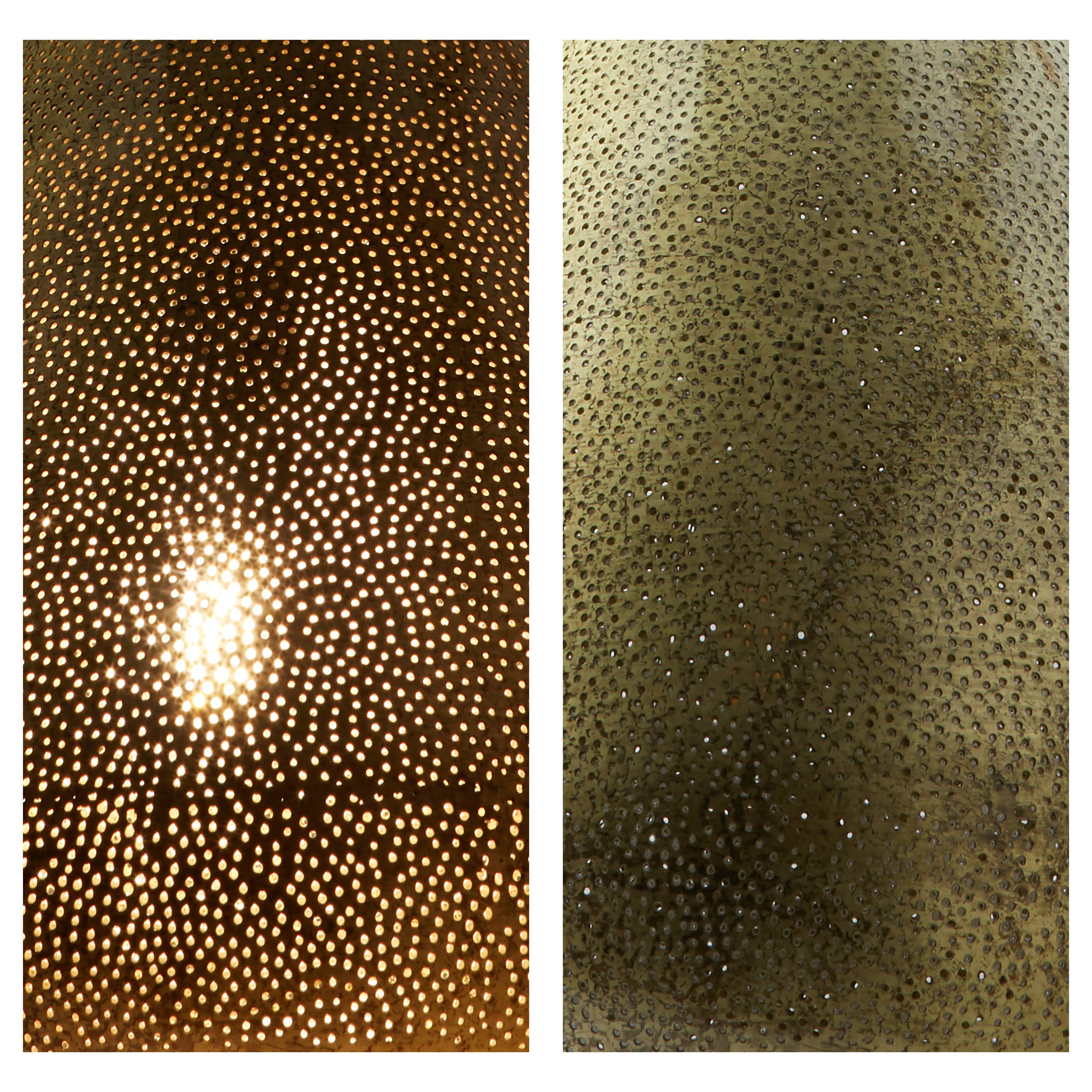 River of Goods - Wholesale Chandelier/Hanging Light - 13"W Antique Gold Punched Metal Adjustable Pendant Lamp7