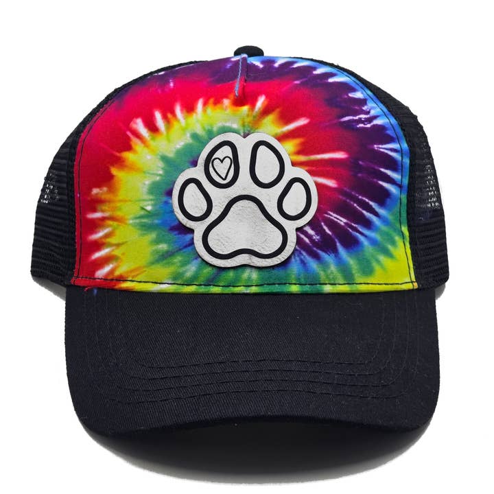 Gorra Trucker con Estampado de Huella de Pata Tie-Dye y Parte Trasera de Malla para venta al por mayor de Timber & Co