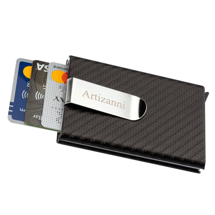 Slim Wallets Aluminum Carbon Fiber Wallet SD 023 for wholesale by Artizanni