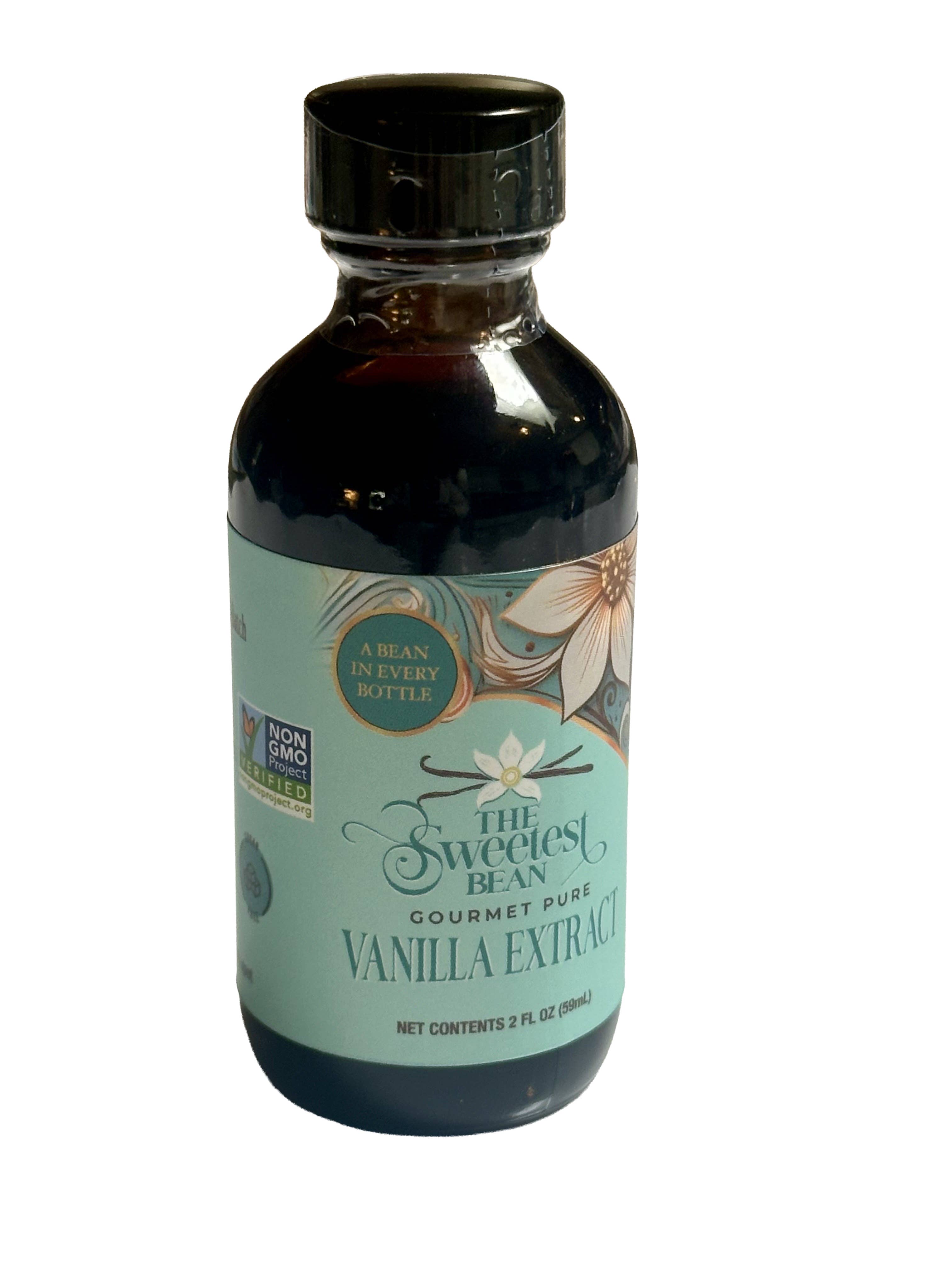 The Sweetest Bean - Wholesale Vanilla/Fruit Extract - 2 FL. OZ. SINGLE-ORIGIN GOURMET PURE VANILLA EXTRACT