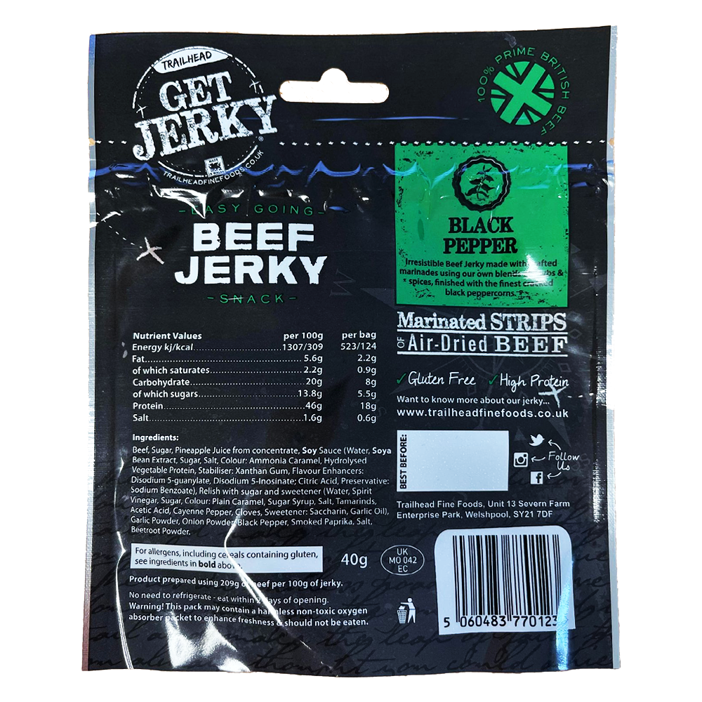 Trailhead | Get Jerky – wholesale Jerky – Black Pepper Jerky - Robust & Spicy Beef Jerky 3