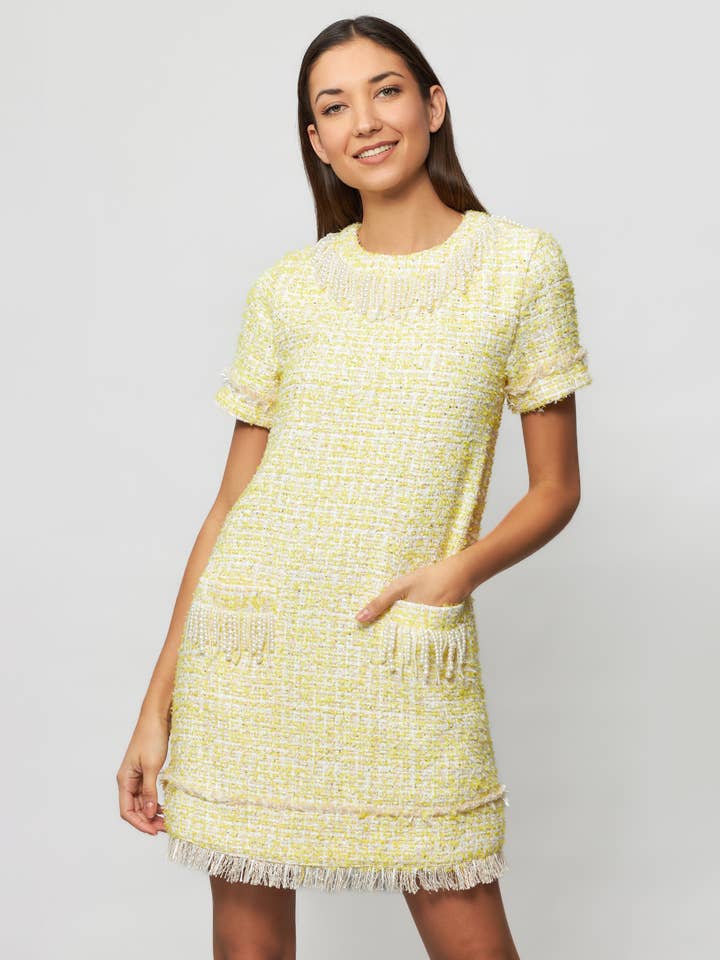 Tia Tweed jurk voor wholesale door Solgo Atelier