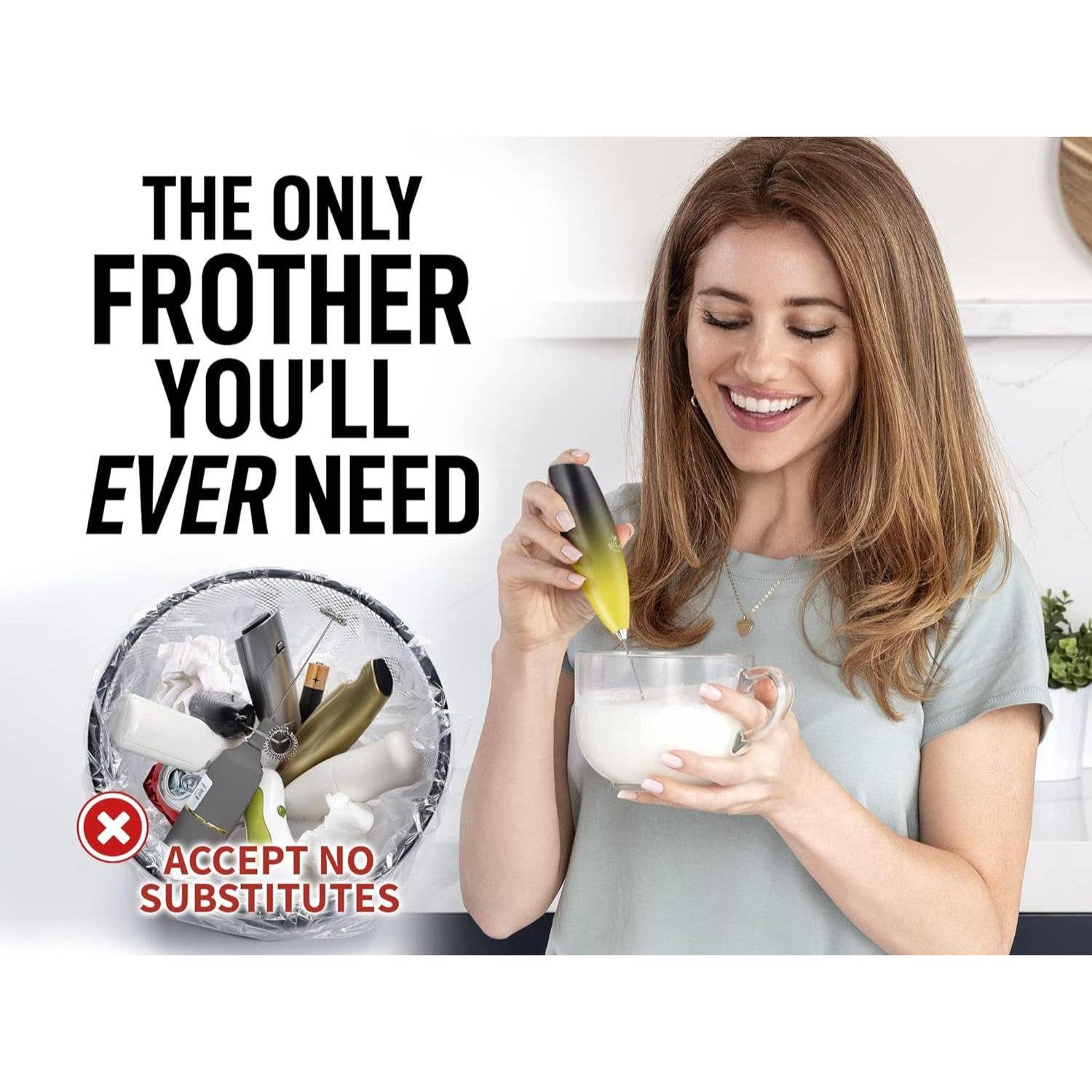 Zulay Kitchen - Wholesale Kitchen Tool/Gadget - Powerful Handheld Milk Frother with Stand26