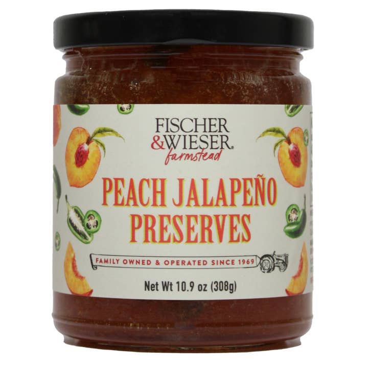 Peach Jalapeno Preserves - NEW LABEL for wholesale by Fischer & Wieser