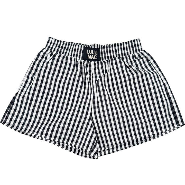 BLACK BXGH-BLACK GINGHAM BOXER SHORT for wholesale on Faire