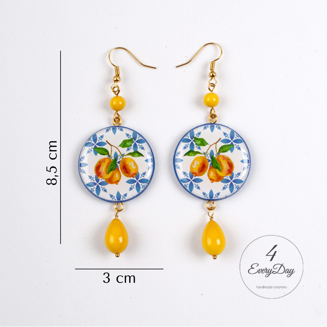 4everyday Handmade - Wholesale Dangle Earrings - Earrings: Majolica lemons2