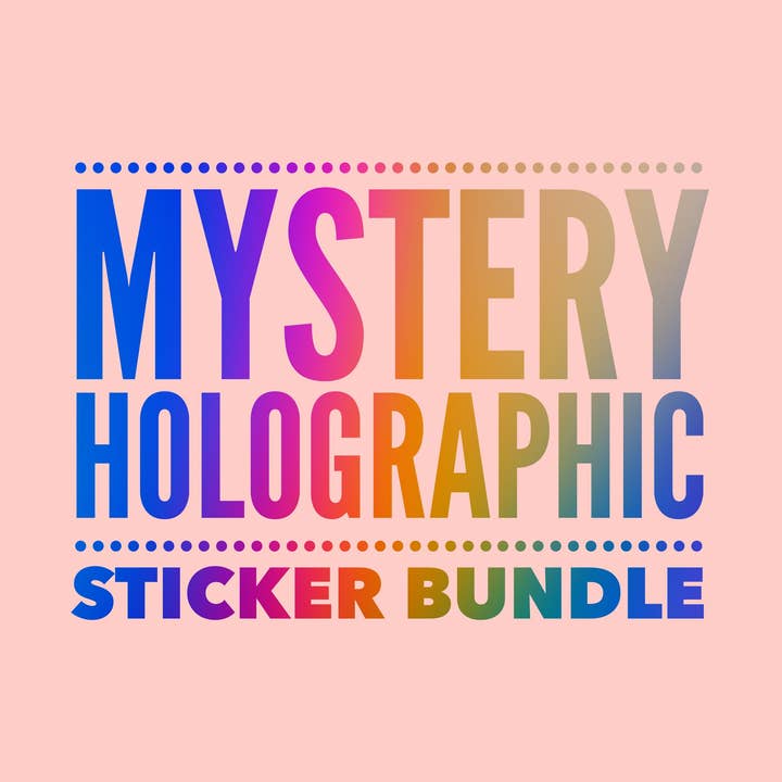 Mystery Holographic Sticker Bundle | Holo Sticker Pack | Vandtæt Computer Decals Pack | Kofangerklistermærker | for engroshandel hos WritingLoveShop