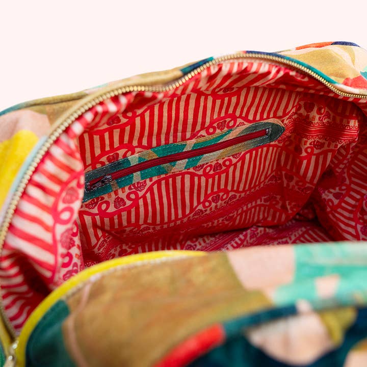 Green *SS26* Luxe Weekender Bag - Exotic Leaves for wholesale on Faire4