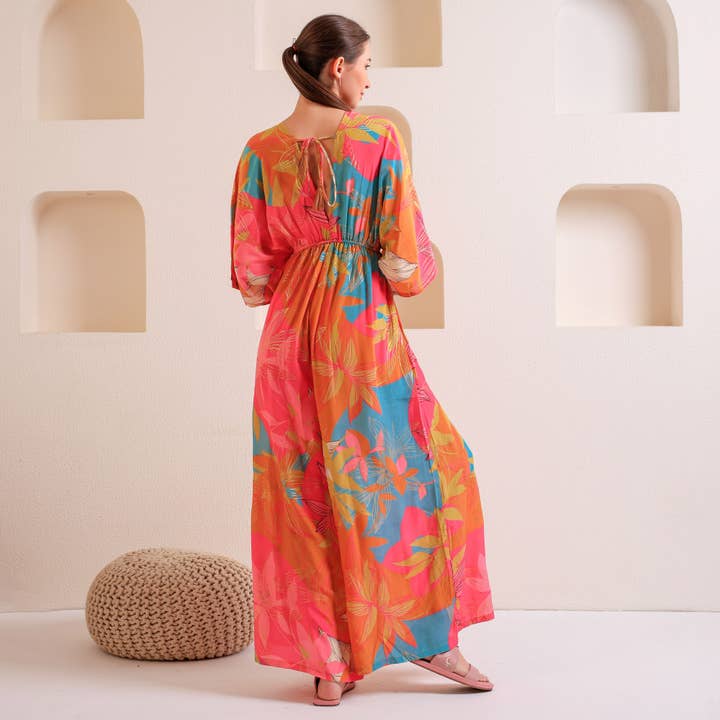 Single Color Tropical Breeze Floral Jumpsuit Romper Pink for wholesale on Faire7